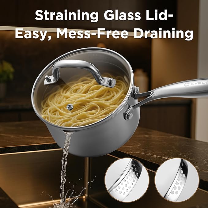 Tri-Ply Stainless Steel Sauce Pan - Image 5