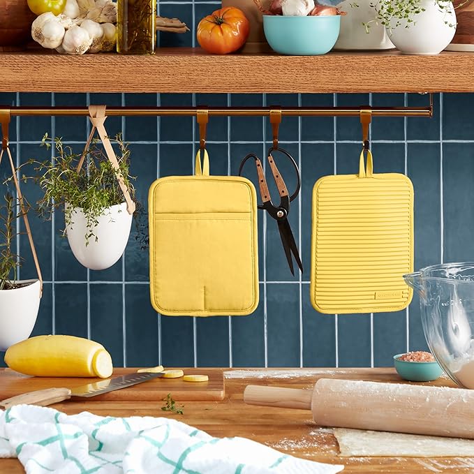 KITCHENAID Ribbed Soft Silicone Pot Holder 2-Pack Set, 2025 Color of the Year - Image 2