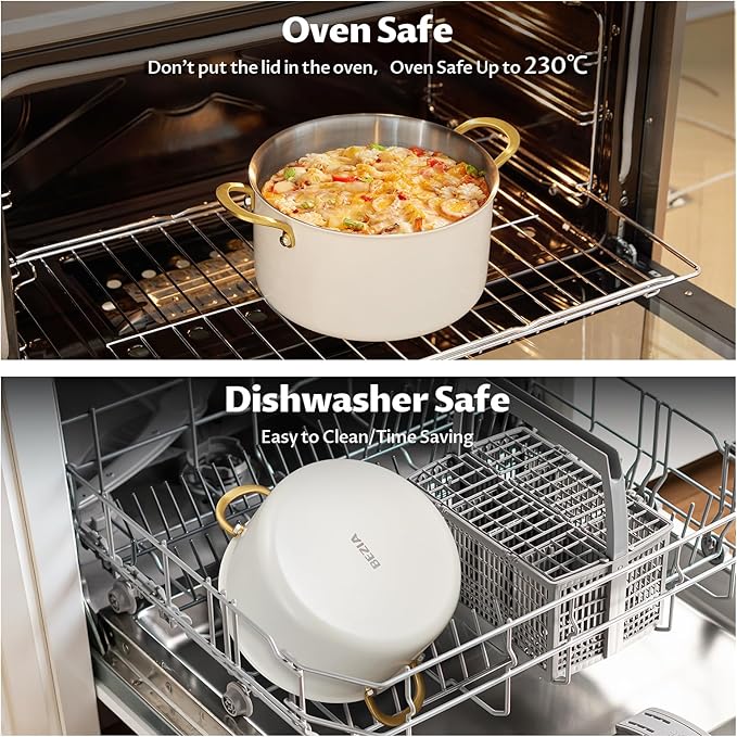 BEZIA 8 Quart Stainless Steel Stock Pot, Casserole - Image 7