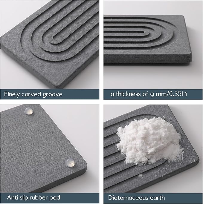 Faucet Mat for Kitchen Sink -Diatomite Stone Drying Mat for Kitchen Counter & - Image 8