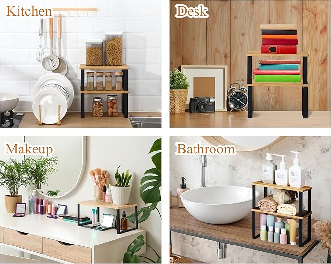 Marsui 4 Pcs Kitchen Organizer Accessories Set Cabinet Organizer Shelf and - Image 7
