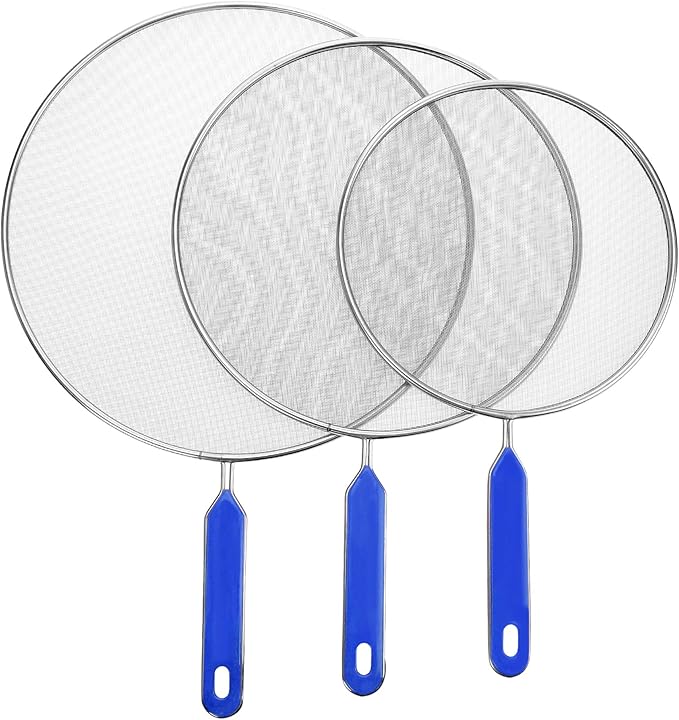 Grease Splatter Screens Guards Shields Frying Pan Pot Cooking Oil Cover Skillet by Roe+%26+Moe