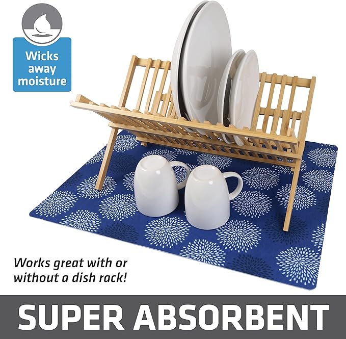 Drymate Jumbo XL Dish Drying Mat, Low-Profile, Super Absorbent, Quick Dry Fabric - Image 2