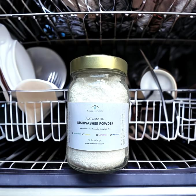Automatic Dishwasher Powder Powered by Enzymes 16 Oz (lemon)