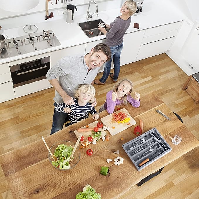 Expandable Bamboo Kitchen Drawer Organizer - Image 6