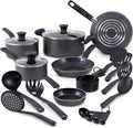 T-fal Initiatives Nonstick Cookware Set 18 Piece, Oven Broiler Safe 350F by T-falbrand