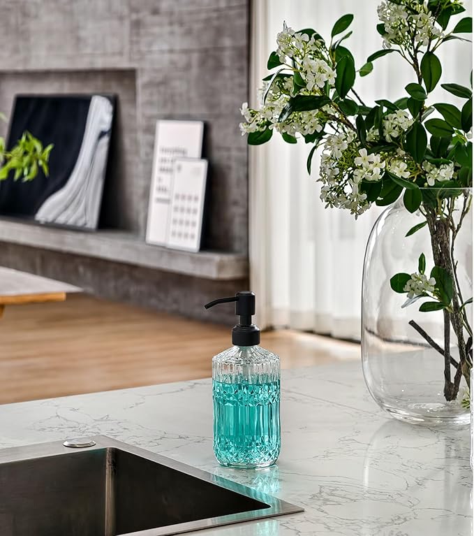 JASAI 18Oz Glass Soap Dispenser - Image 5