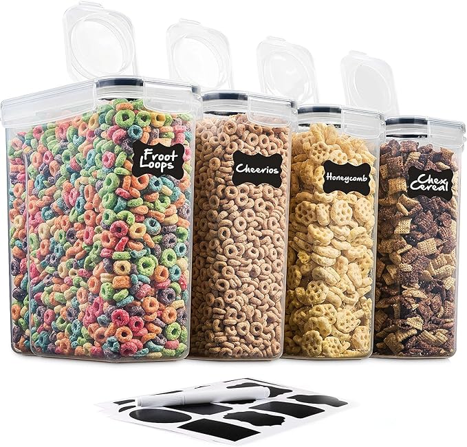 4 Pack Airtight Cereal & Dry Food Storage Container - Image 2