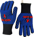 QUWIN BBQ Gloves, Oven Gloves 1472℉ Extreme Heat Resistant, Grilling Gloves by QUWIN