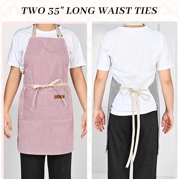 2Pack Adjustable Kitchen Apron for Women Men - Image 6
