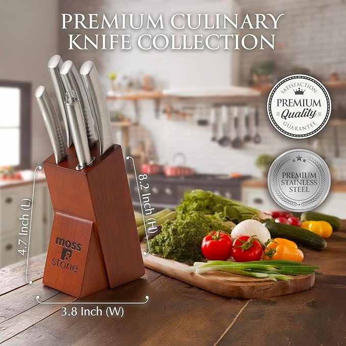 Moss & Stone Professional Kitchen Knife Chef Set, Premium Kitchen Knife Set - Image 8