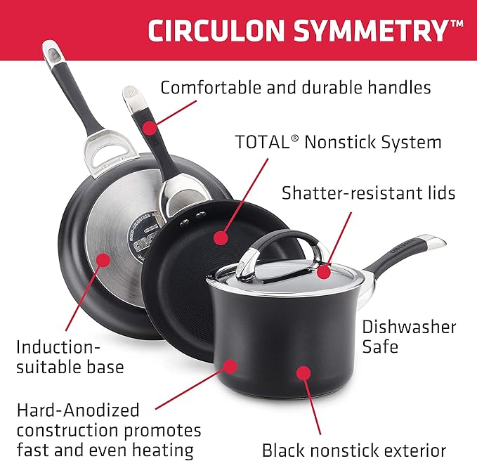 Circulon Symmetry Hard Anodized Nonstick Stir Fry / Wok Pan - Image 5