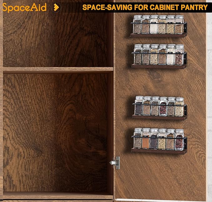 SpaceAid Spice Rack Organizer for Cabinet Door or Wall Mount - Image 3
