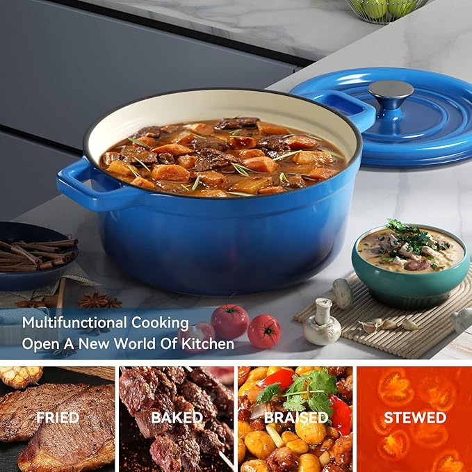 Miereirl 6.5 Quart Enameled Dutch Oven Pot - Image 6