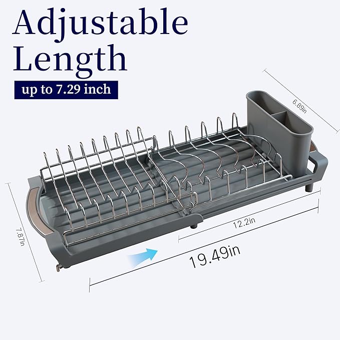 Dish Drying Rack Compact Expandable - Image 2