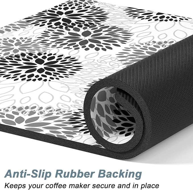 Rnivvi Coffee Mat, Hide Stain Rubber Backed Absorbent Dish Drying Pad - Image 4
