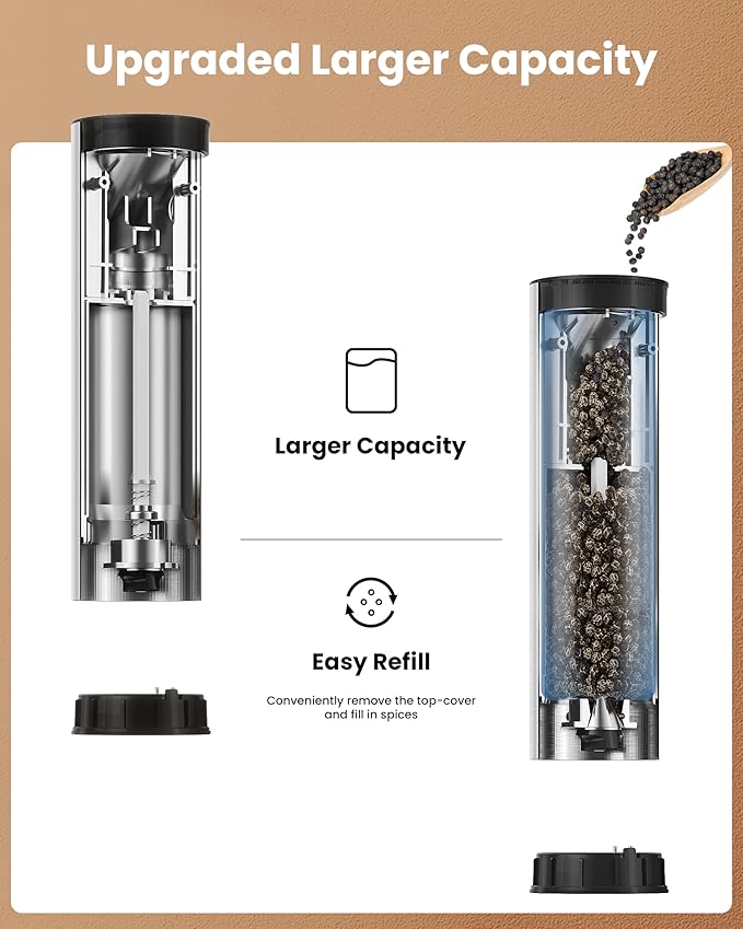 Electric Salt and Pepper Grinder Set - Image 3