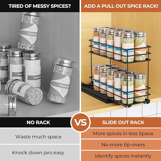 Mystozer Pull Out Spice Rack Organizer - Image 6