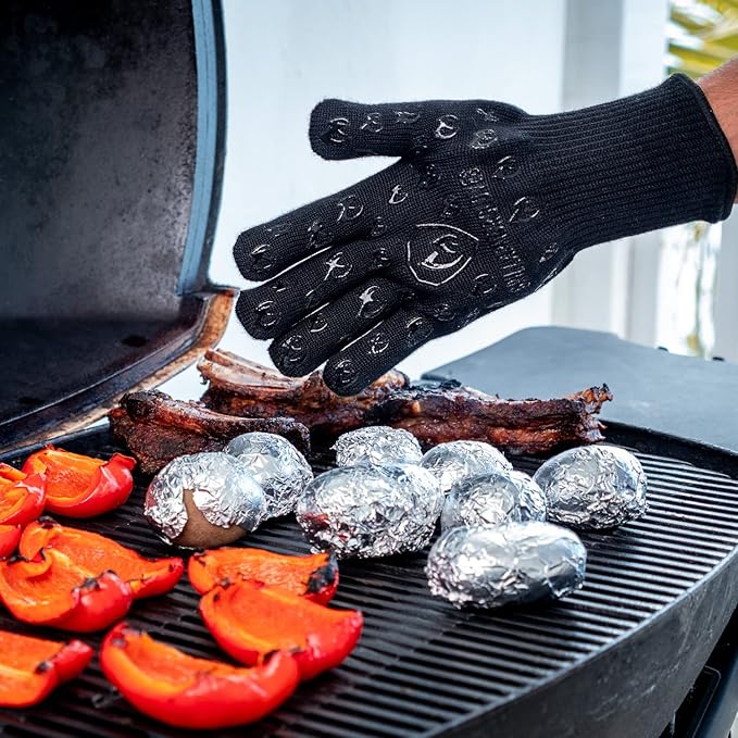 Grill Armor Oven Gloves with Fingers – Extra Long Cuff, 932°F Heat, Fire & Cut - Image 4