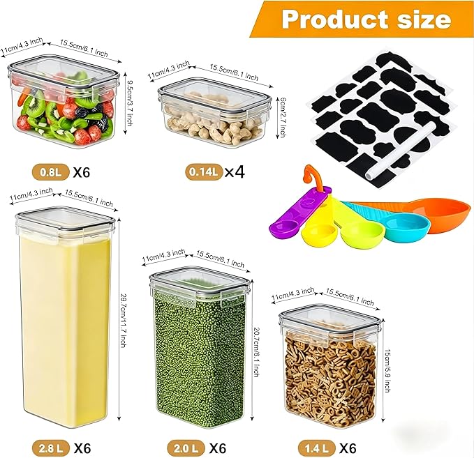 28 Pack Airtight Food Storage Containers - Image 2