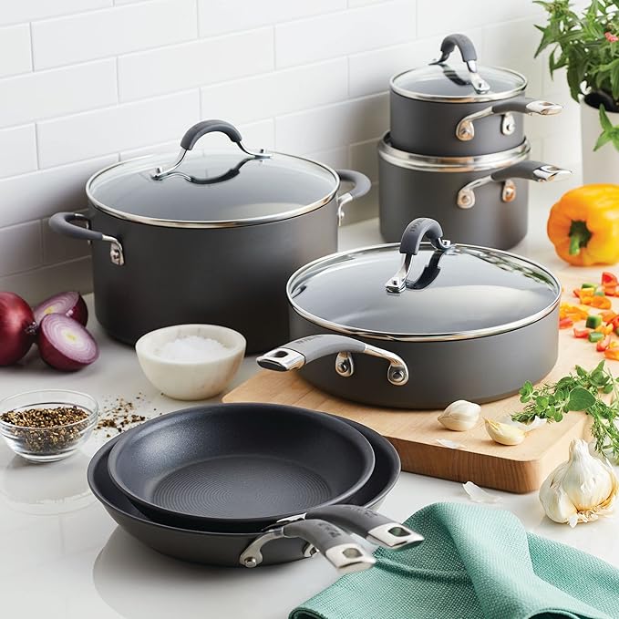 Circulon 83903 Radiance Hard Anodized Nonstick Cookware Pots and Pans Set - Image 2