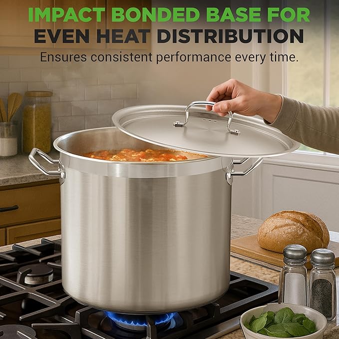 Nutrichef Stainless Steel Cookware Stockpot, 35 Quart Heavy Duty Induction Soup - Image 6