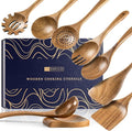 Wooden Spoons for Cooking, Nonstick Cooking Utensil Set by HEFILD