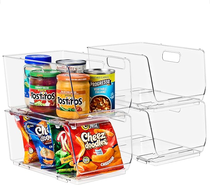 Sorbus Stackable Storage Bins Open Front - Image 7