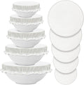 Patelai 10 Pcs Bowl Covers Reusable in 5 Size Stretch Cloth Fabric Elastic Food by Patelai