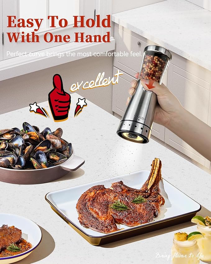 Electric Salt and Pepper Grinder Set - Image 3