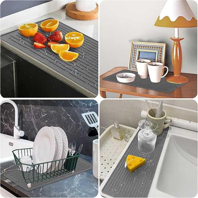 GeeRic Dish Drying Mats, Heat-resistant Silicone Mat - Image 6