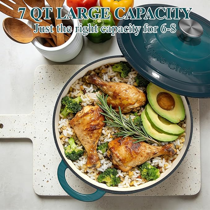 Umite Chef 7QT Enameled Cast Iron Dutch Oven - Image 4