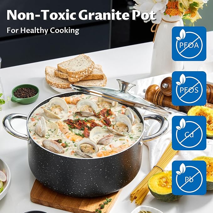 BEZIA Large 12 Quart Nonstick Stock Pot - Image 2