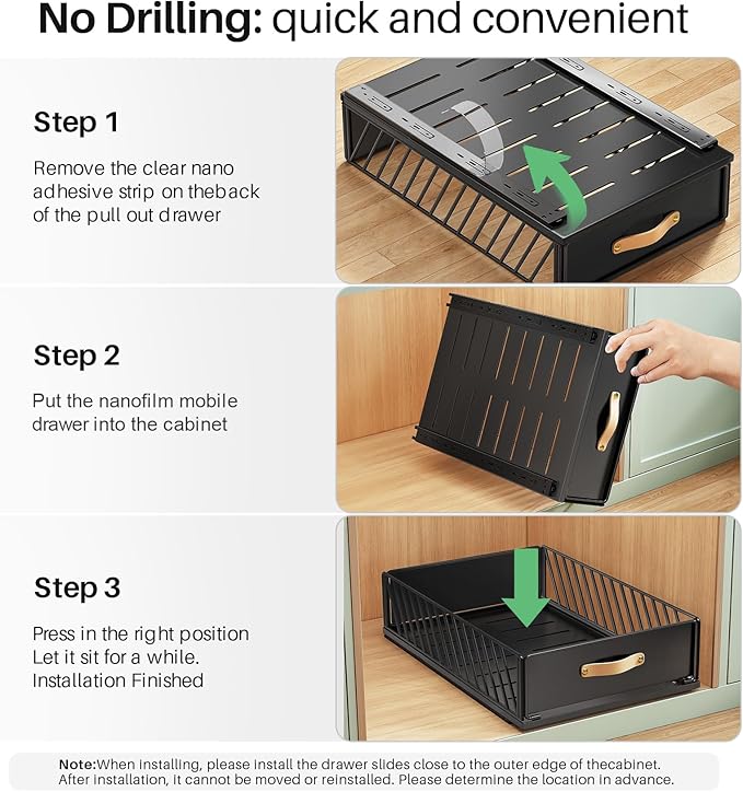 Pull out Cabinet Organizer, Heavy Duty Slide out Pantry Shelves Drawer Storage - Image 7