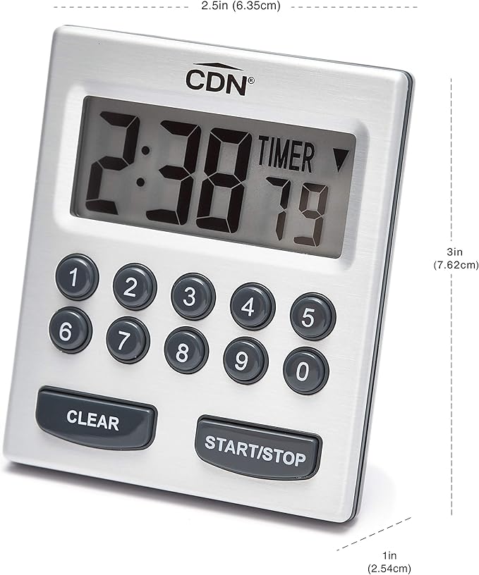 CDN Direct Entry 2- Alarm Digital Kitchen Timer | Counts Up & Down, 10 Hours by - Image 11