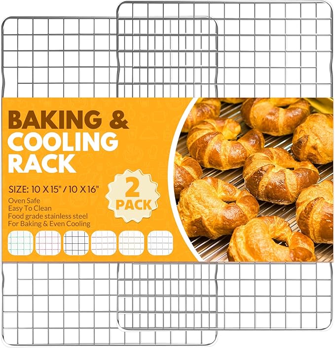 2 PCS Cooling Racks for Cooking and Baking, 15x10 Inches Stainless Steel by Unknown