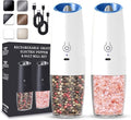 UNNEES Rechargeable Electric Salt and Pepper Grinder set of 2, gravity electric by UNNEES