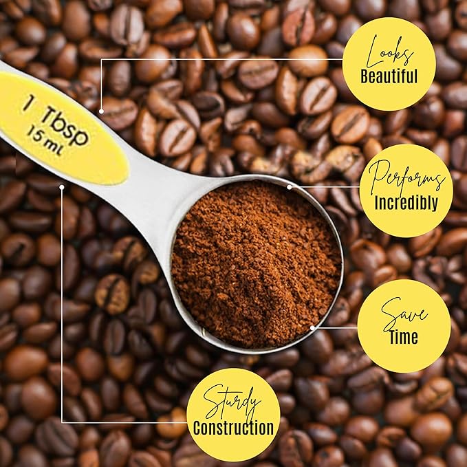 Magnetic Measuring Spoons Set of 9 Stainless Steel Dual-Sided Stackable - Image 4