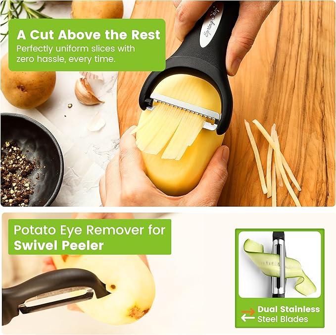 Spring Chef Swivel & Vegetable Julienne Peeler Set - Image 4