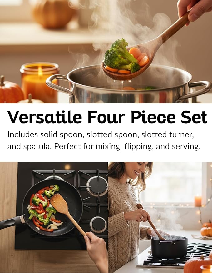 Acacia Wood Cooking Utensil Set - Image 6