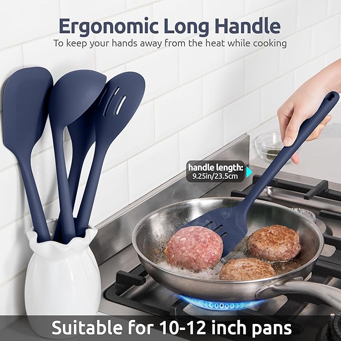 Silicone Kitchen Cooking Utensil Set: U-Taste High Heat Resistant 13.6in - Image 6