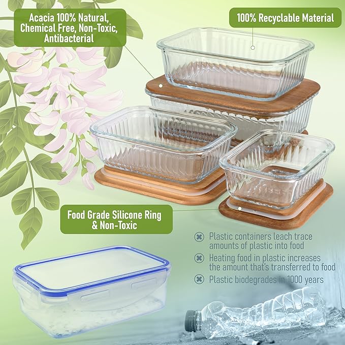 Set of 4 Stackable Space-Saving Nesting Glass Bowls - Image 6