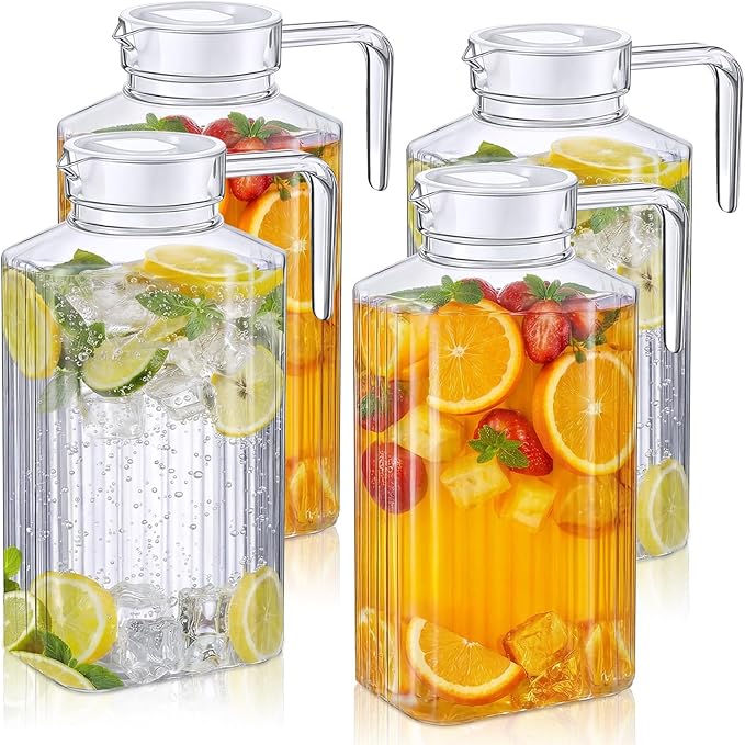 Panitay 4 Pcs 51 Ounces Plastic Pitcher by Panitay