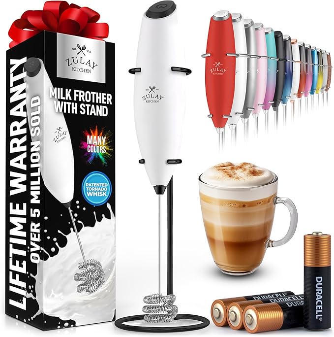 Zulay Kitchen Patented Tornado Triple Whisk Milk Frother by ZulayKitchen