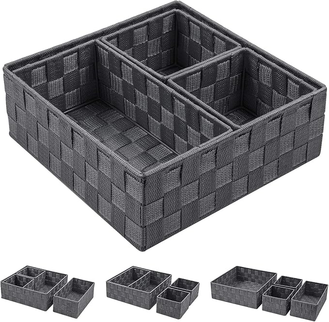 Posprica Woven Storage Baskets for Organizing, Small Baskets Cube Bin Container - Image 2