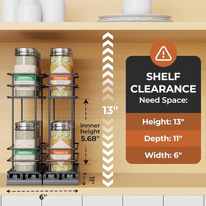 Mystozer Pull Out Spice Rack Organizer - Image 2