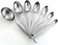 Spring Chef Stainless Steel Measuring Spoons Set of 7, Oval Metal Teaspoon & by SpringChef