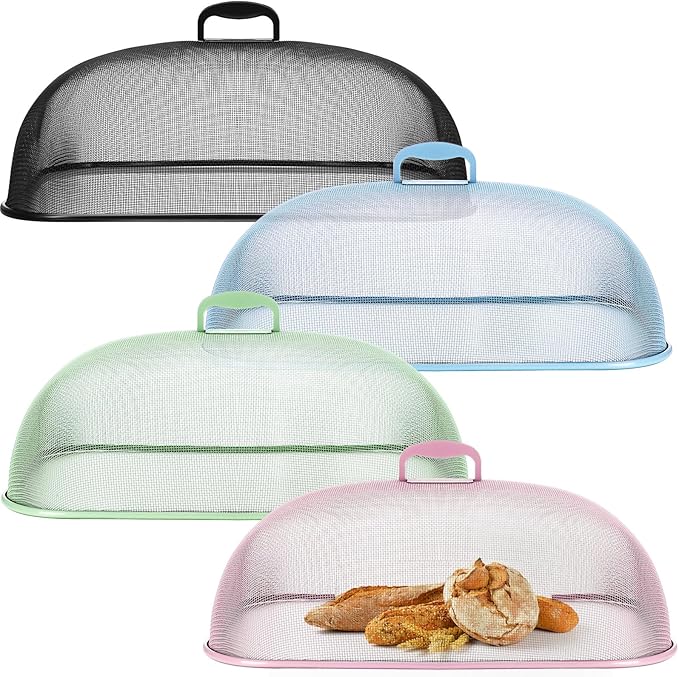 Hicarer 4 Pcs Metal Mesh Screen Food Cover by Hicarer