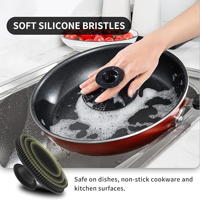 Silicone Sponge, BEAUTAIL Non-Scratch Scrub Sponges, - Image 7