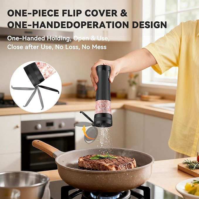 Electric Salt and Pepper Grinder Set, Upgrade 2-Speed Setting, External 5 - Image 8
